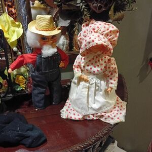 Polka Dot Doll Set with Red and White Accents